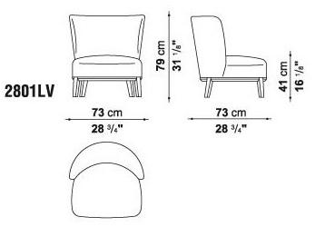 Maxalto Кресло с обивкой из ткани с подлокотниками Febo sun-id-1413258 - Вид №10