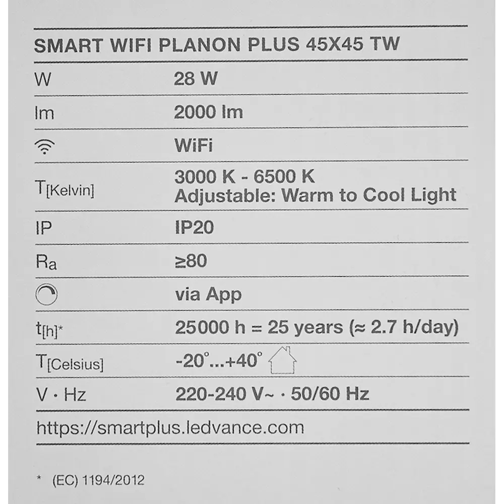 Безрамный накладной светильник WiFi 28 Вт IP20, 45X45 мм, 2000 Лм Santreyd STLM-2063614 - Вид №11