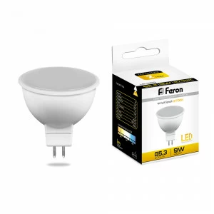 Лампа светодиодная Feron MR16 G5.3 9W 2700K LB-560 25839 FERON  00-3956603 Матовый