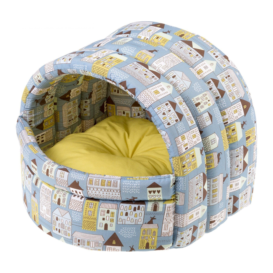 Т00001481 Домик для кошек Alveo мягкий 35 36х35х29см FERPLAST 