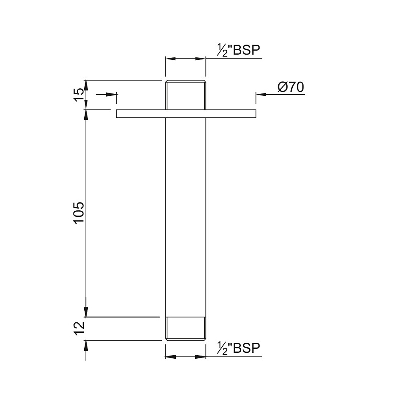 SHA-CHR-475L100 Держатель верхнего душа Jaquar Shower Santreyd - Вид №1