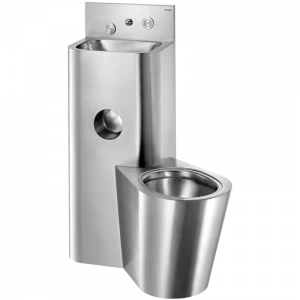 166600 Комплект KOMPACT через стену - Умывальник-напольный унитаз DELABIE