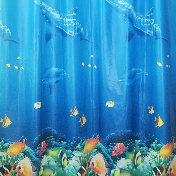 520V180M11 Milardo Ocean Floor Штора для ванной комнаты Ocean Floor Россия  - Вид №1