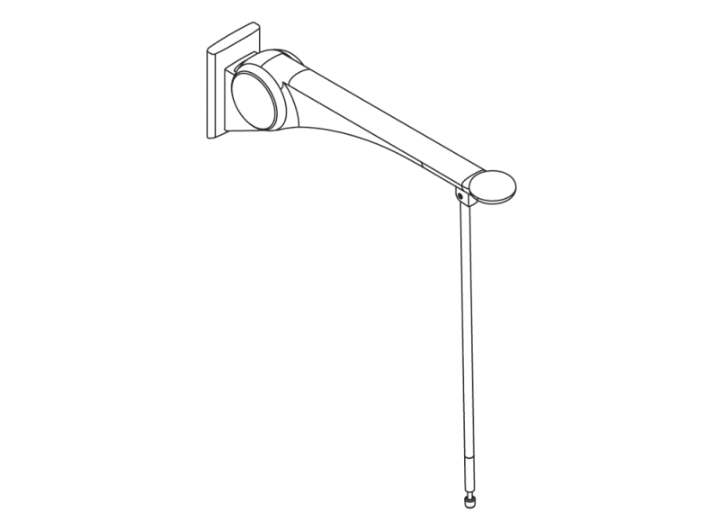 802.50.45760 Складная опорная рейка премиум-класса HEWI Stützen 