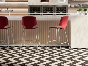 Quadrifoglio Табурет высокий фанерный со спинкой Code