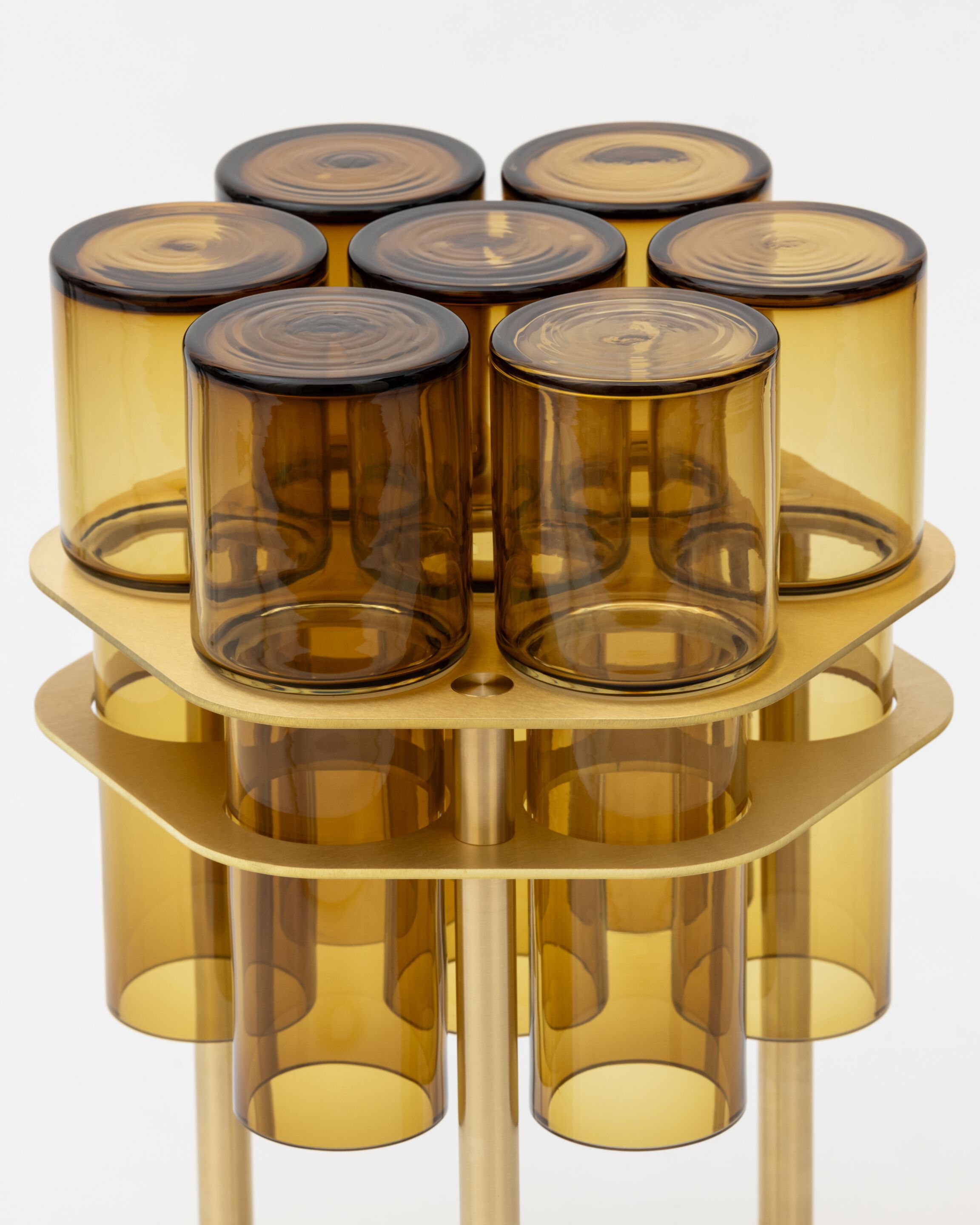 Журнальный столик из дутого стекла и латуни SkLO FIELD 7 ARCH-00083613 - Вид №1