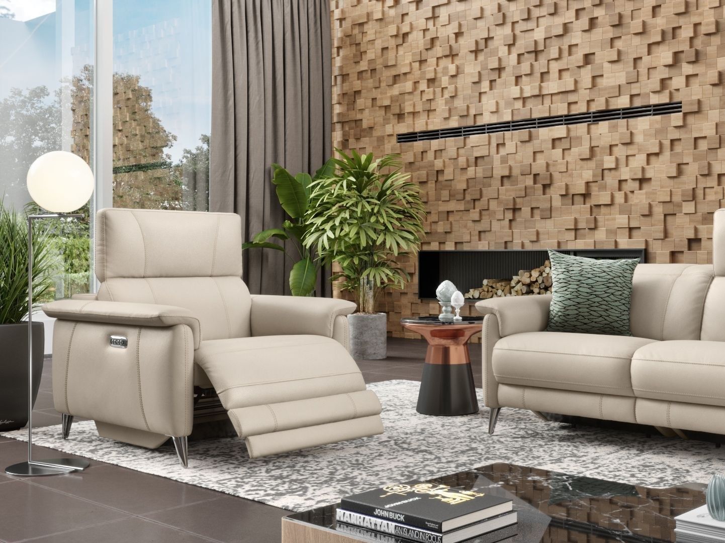 Кожаное кресло с подлокотниками Sofanella Barletta ARCH-00014284 - Вид №1