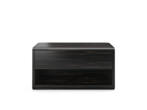 Деревянная квадратная тумбочка с ящиками