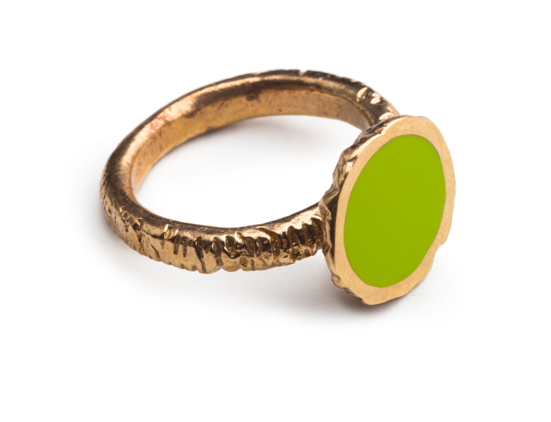 EB118 Кольцо, ярко-зеленый, бронза, эмаль ELENA BERTELLOTTI Santreyd 