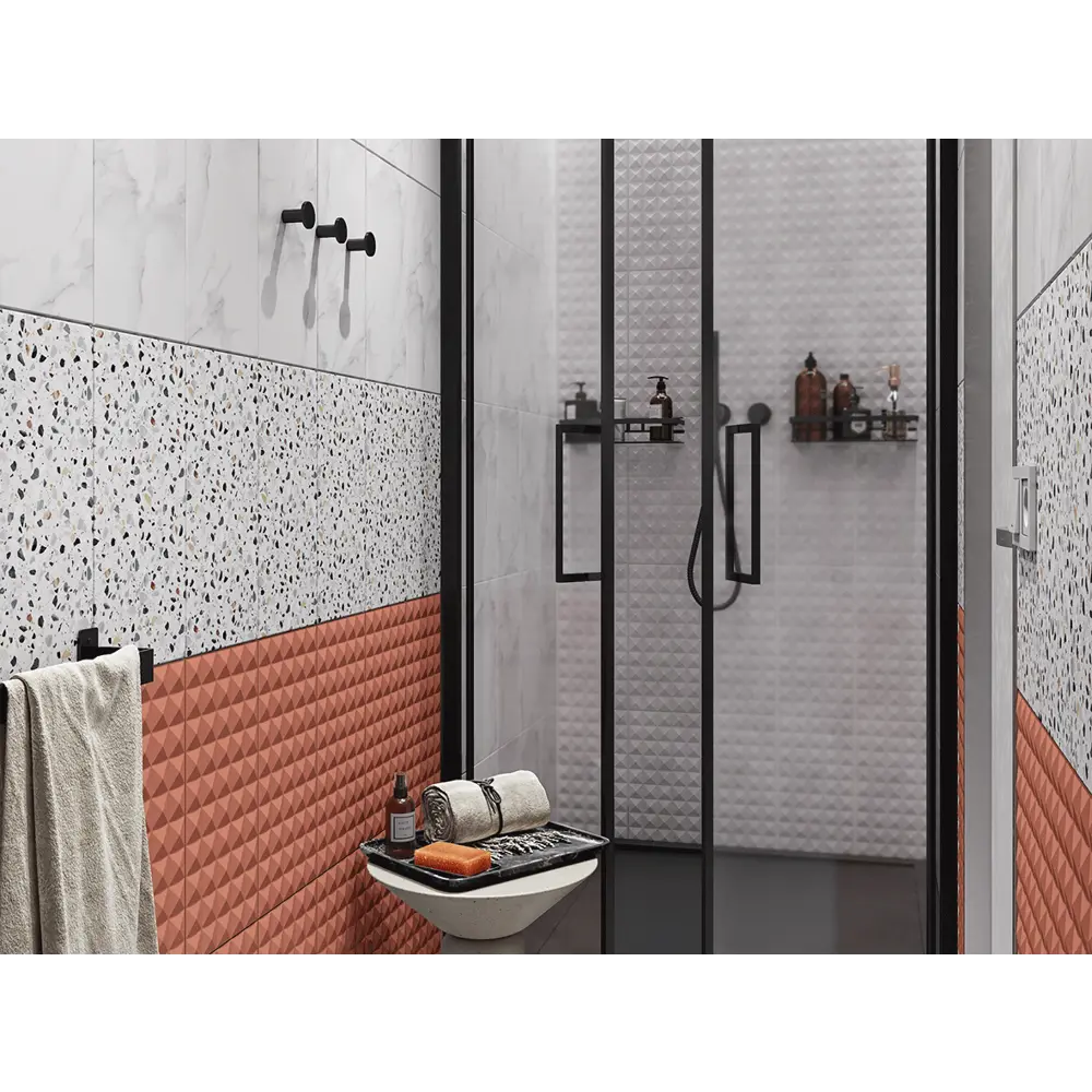 Плитка настенная Culto Asana Terrazo 20x40 см 1.2 м² камень цвет серый STLM-2075721 - Вид №6