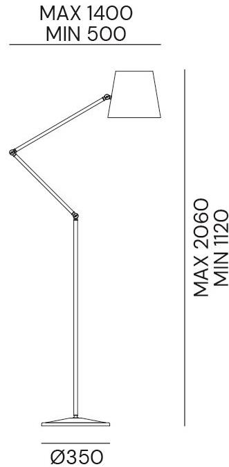 Il Fanale Торшер из металла с гибким кронштейном Reporter 271.08.of - Вид №1