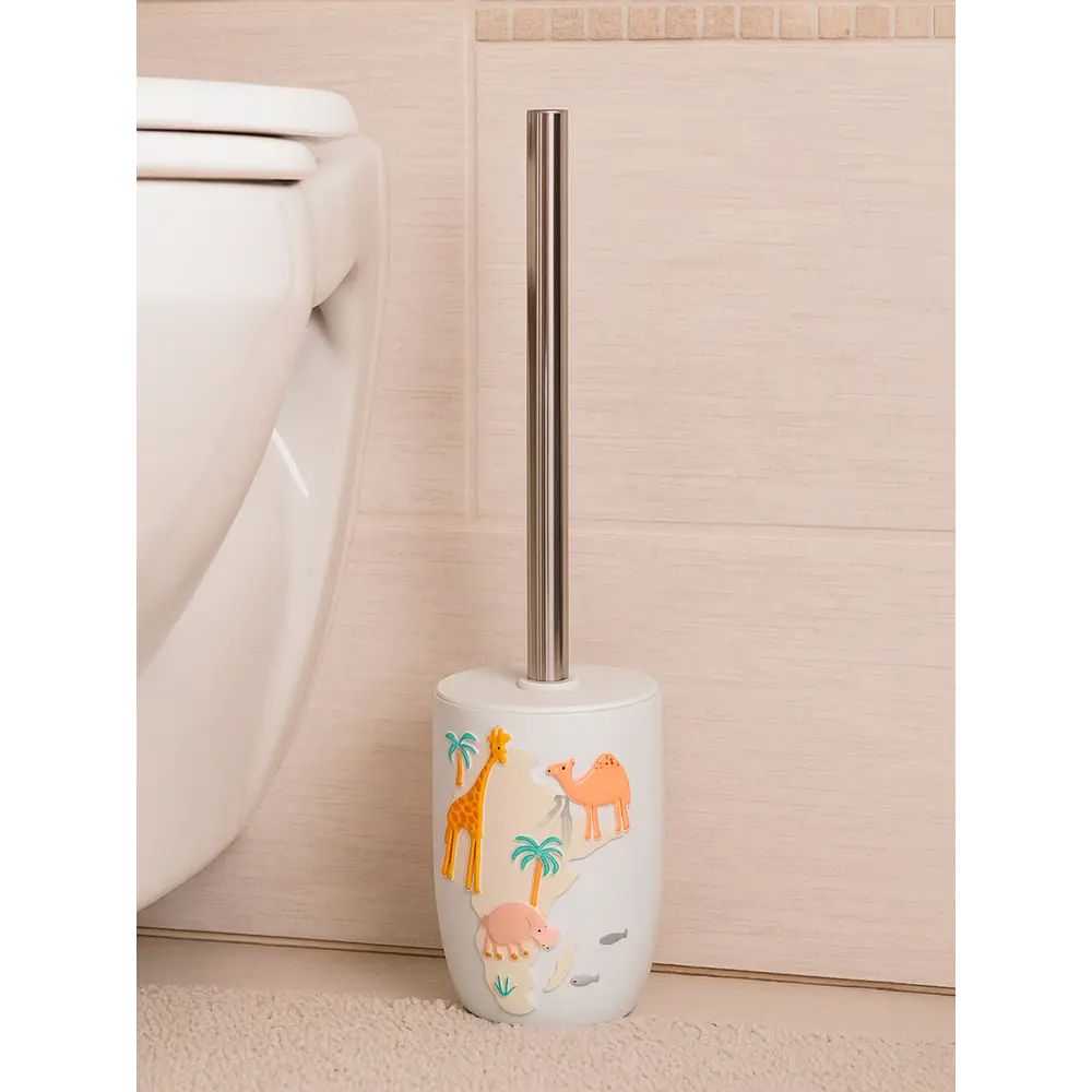 Ерш для унитаза саванна полирезина белый/голубой Santreyd STLM-2012571 - Вид №3