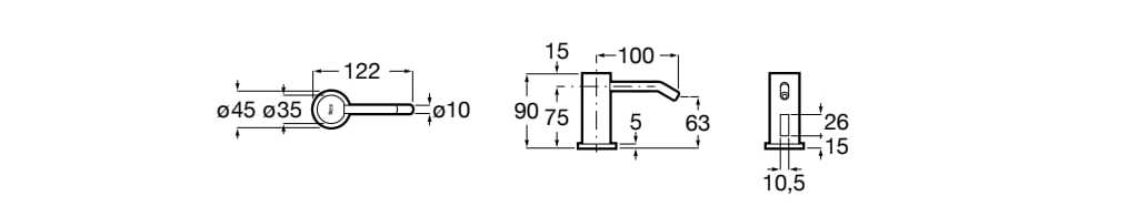 Металлический инфракрасный дозатор мыла Roca Ona ARCH-00086728 - Вид №4