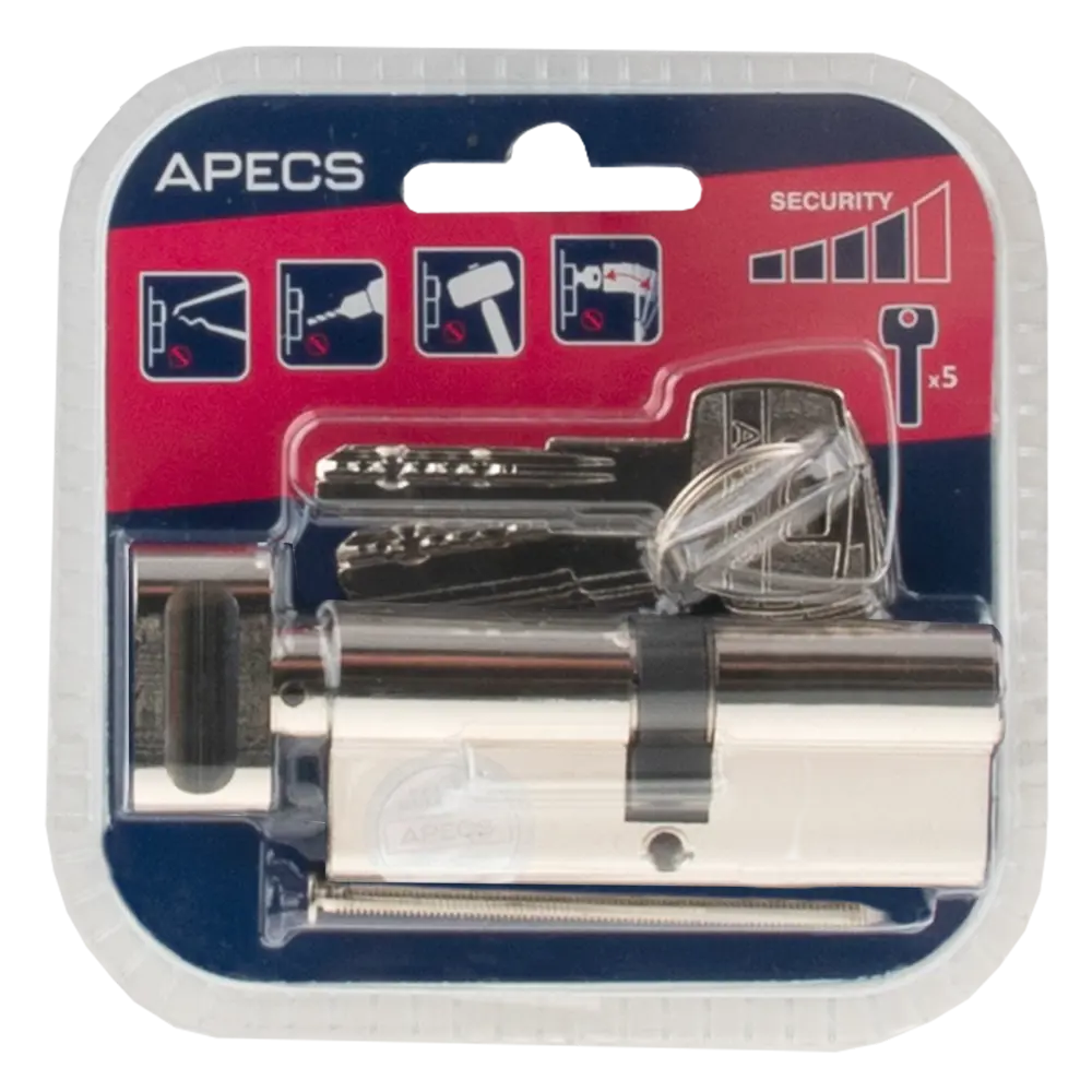 Цилиндровый механизм APECS Pro 80 мм с ключом и вертушкой 84168043 SM STLM-0046658 - Вид №2