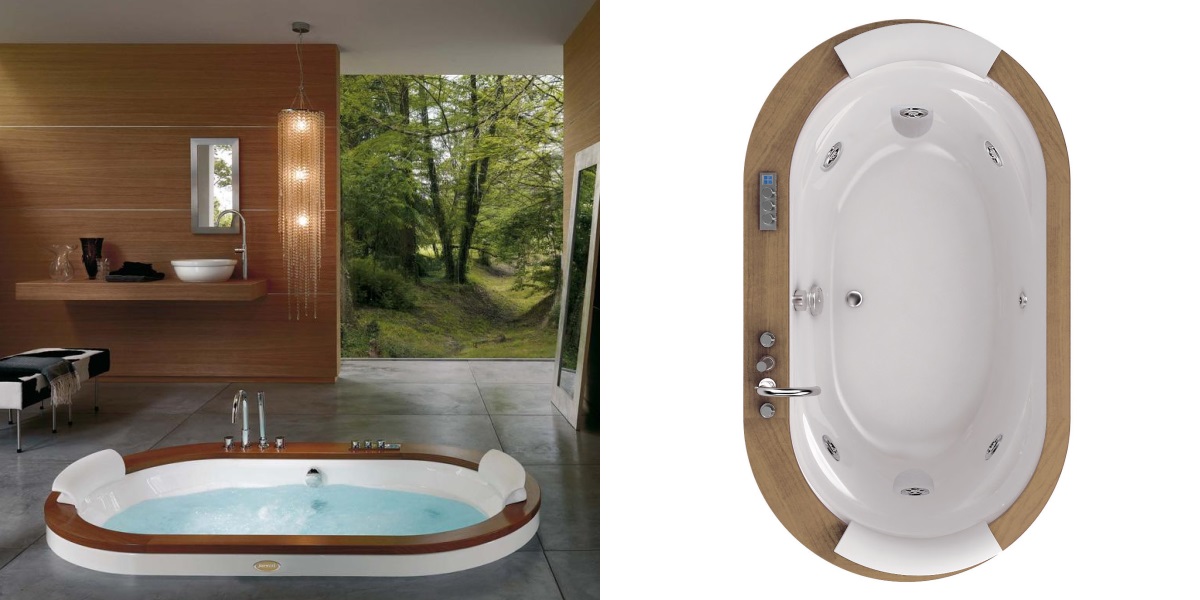 Ванна с гидромассажем встроенная Opalia Wood 9F43-498 Jacuzzi 9F43498 - Вид №1