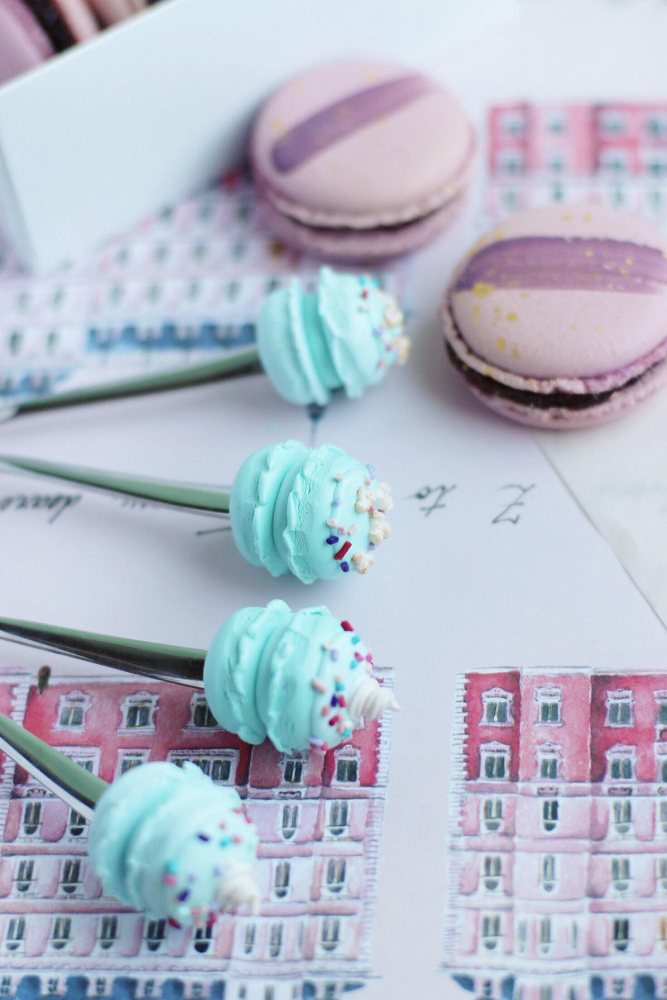 Чайная ложка "Голубой macaroon с кремом" JULS SMALL BAKERY  335346 Голубой Santreyd  - Вид №1