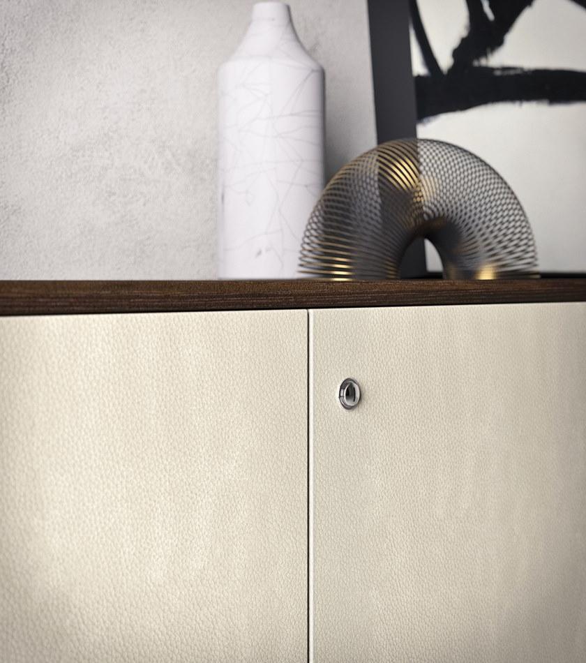 Sinetica Низкий офисный ящик для хранения в коже с распашными дверцами с замком Executive cabinets sun-id-1421736 - Вид №2