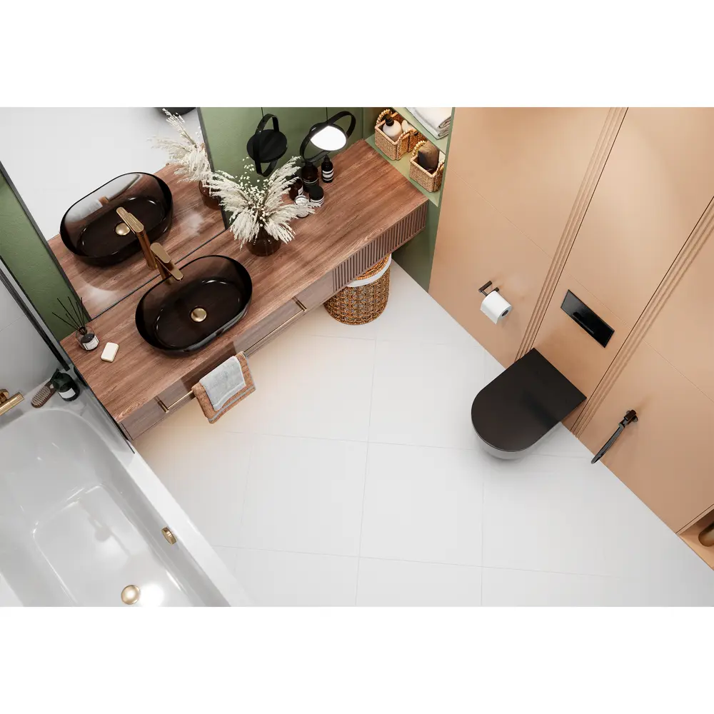 Керамогранит ALMA CERAMICA Twin белый 60×60 см для интерьеров и террас 87164930 STLM-0073420 - Вид №4