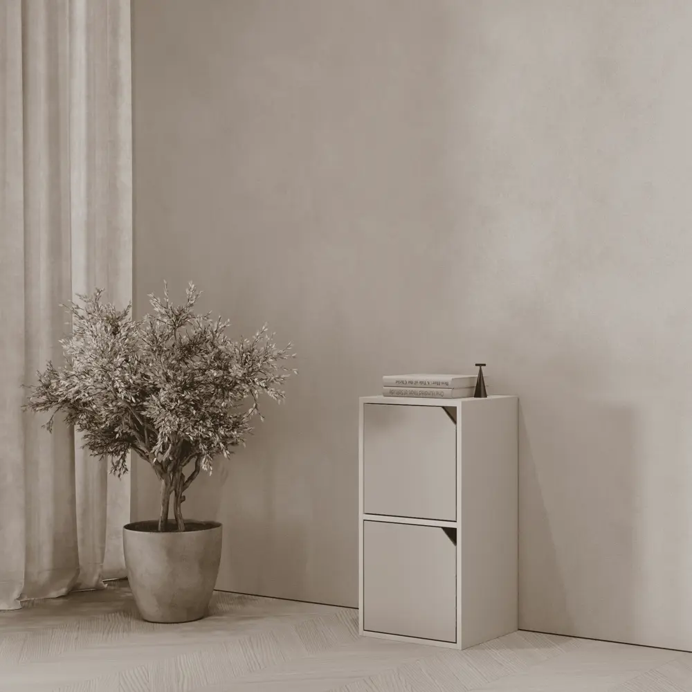 Стеллаж KONSENSA Руан 2 секции 36x70x31.7 см ЛДСП цвет белый STLM-2035003 - Вид №12