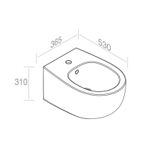 S556T1R1V0.107 Биде подвесное Dot A. e T. Italia AeT ITALIA DOT 2.0 - Вид №3