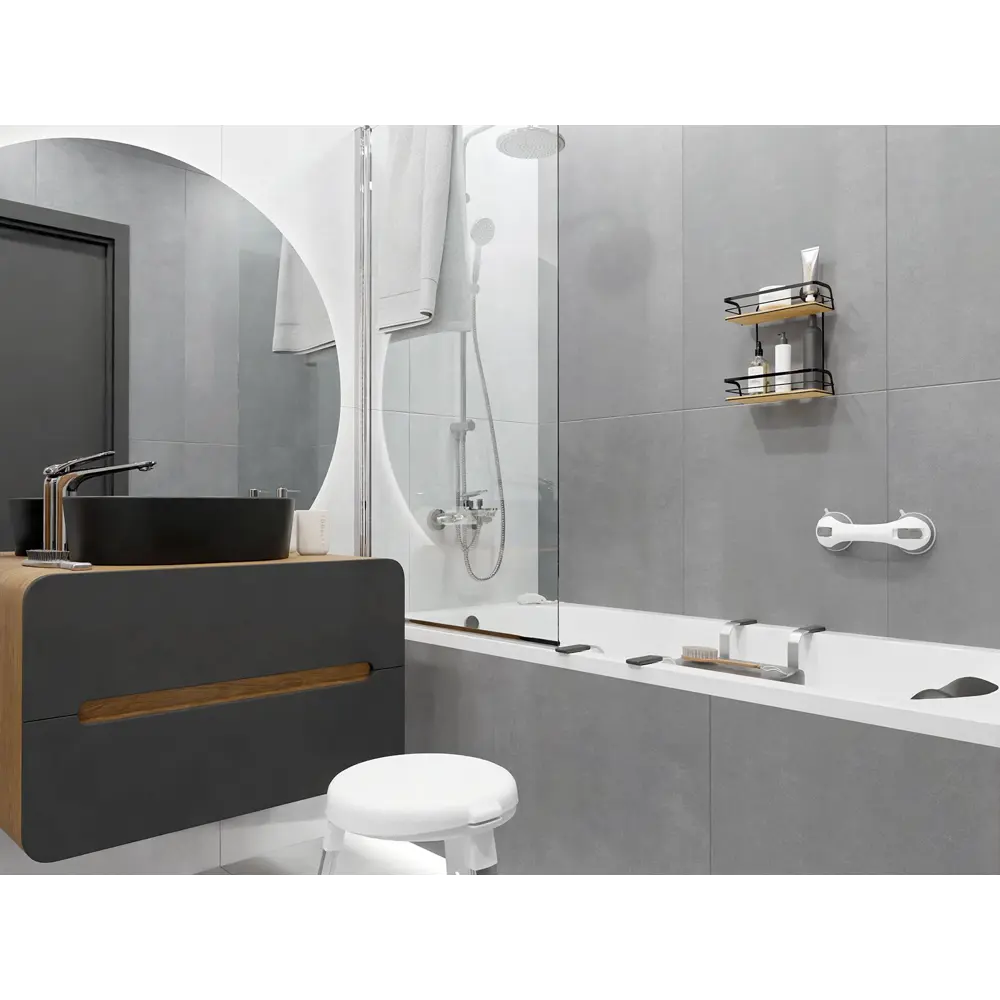 Сиденье для ванны Primanova 34x42 см цвет графит Без серии STLM-2101021 - Вид №5