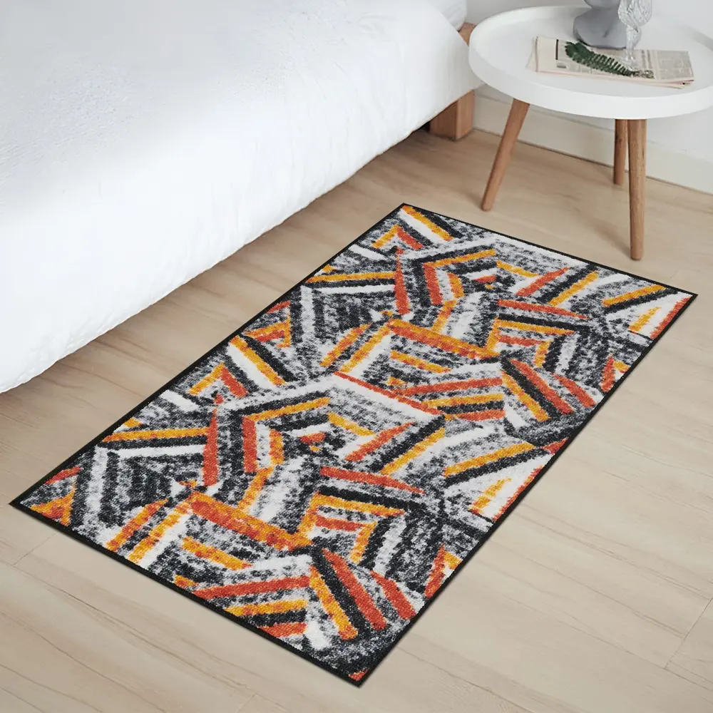 Коврик декоративный нейлон Кристалл 50x80 см цвет оранжевый CTIM STLM-2110220