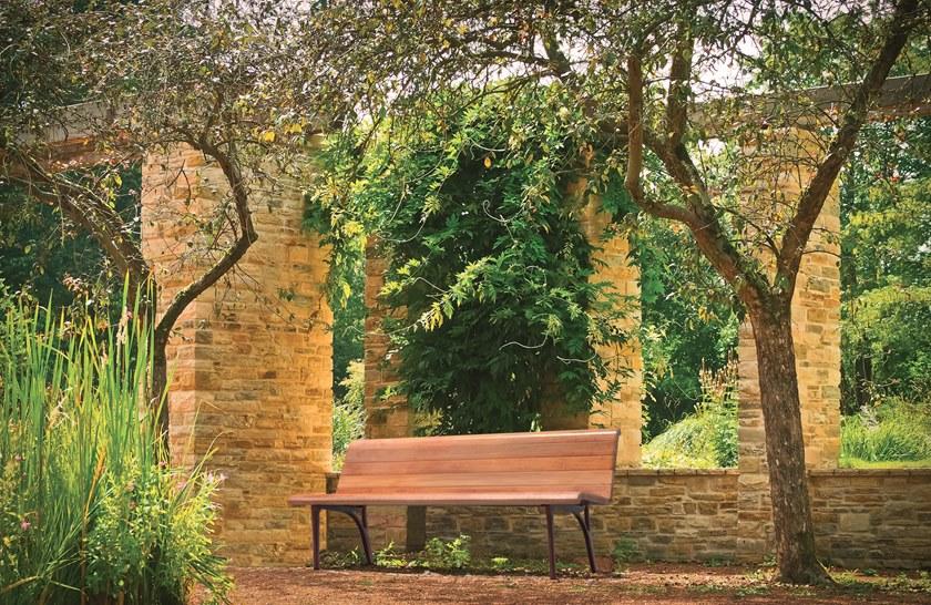 City Design Деревянная скамейка со спинкой Monet Monet 13, monet 18 - Вид №1