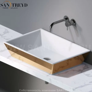 L292250 Накладная раковина на столешницу  прямоугольная A. e T. Italia PRISMA