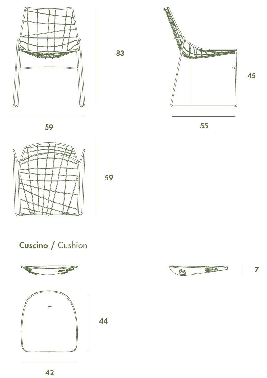 Штабелируемый металлический стул Sovet Italia KEYAH ARCH-00076046 - Вид №23