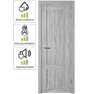 Дверь межкомнатная Рустик глухая ПВХ цвет северная сосна 60x200 см (с замком и петлями)