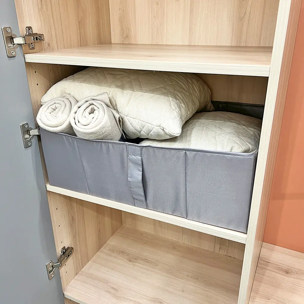 Santreyd — Складной короб для хранения с крышкой, серый 85817680 STLM-1089024 - Вид №5