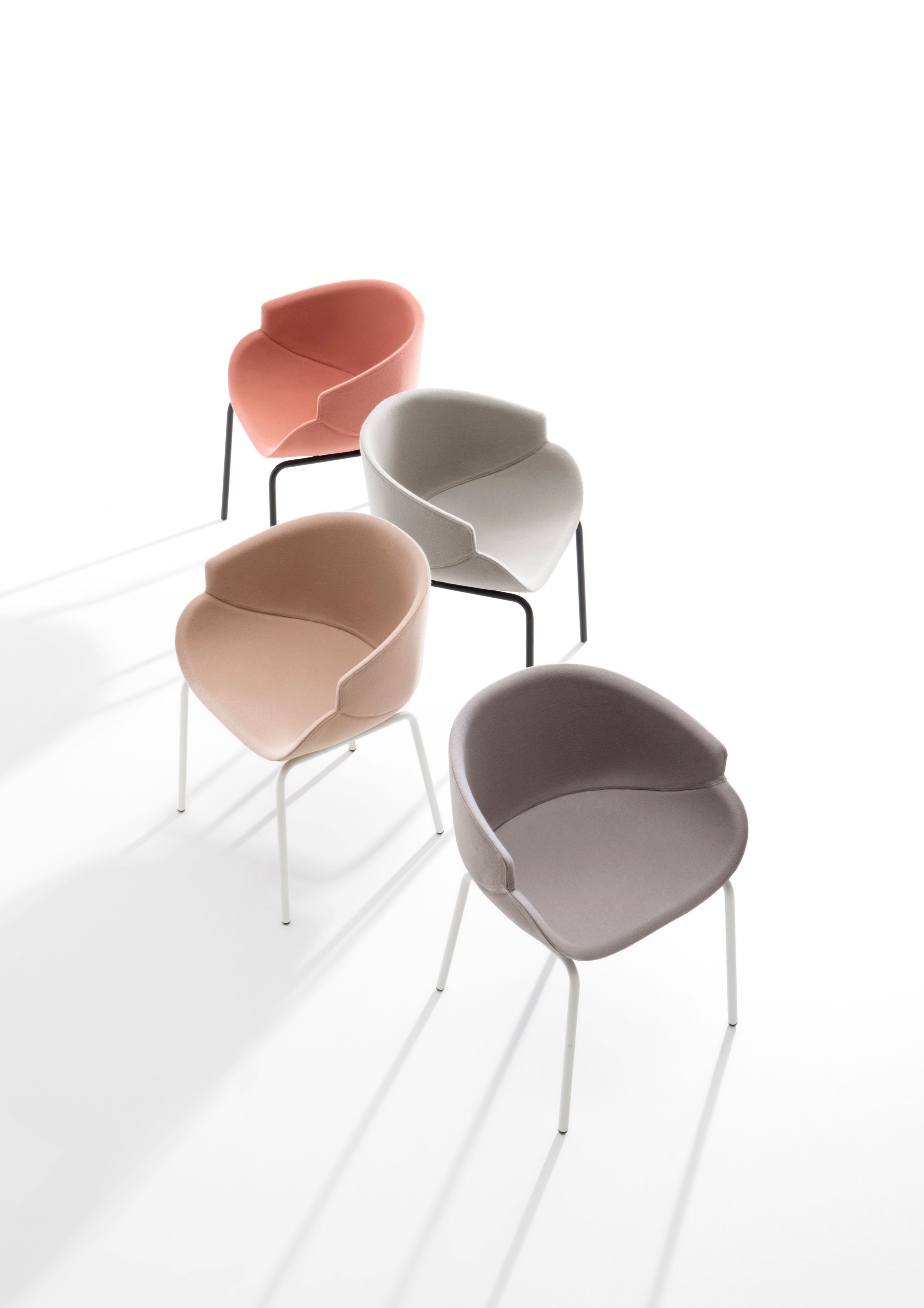 Мягкий тканевый стул с подлокотниками B-LINE BIX ARCH-00114791 - Вид №2