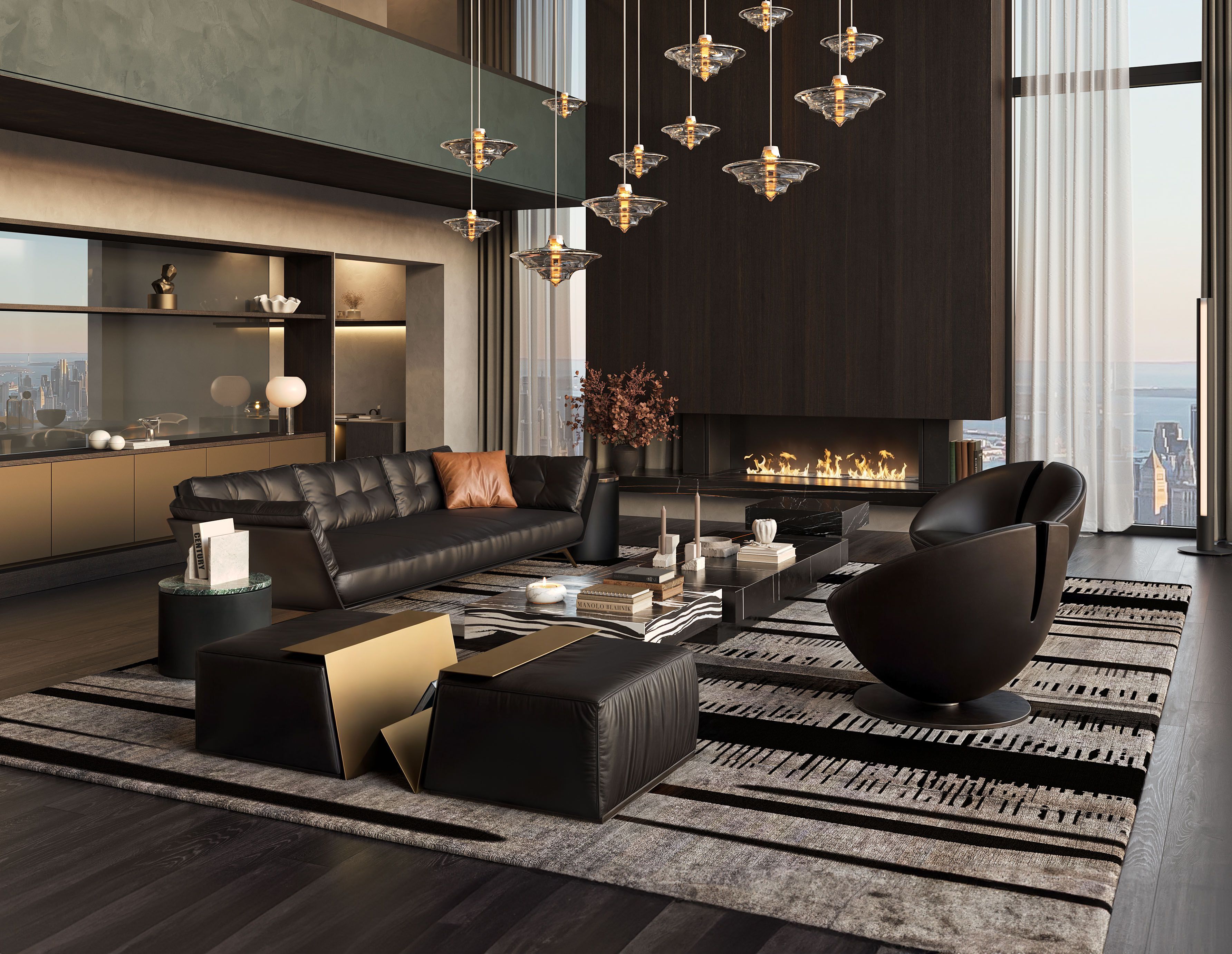 Кожаное вращающееся кресло Wayne Enterprises Home Collection WE-003/L ARCH-00086911 - Вид №8