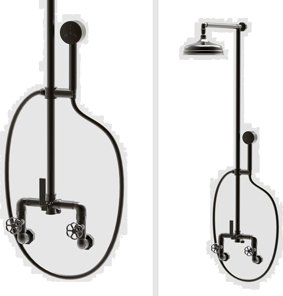 BLEU PROVENCE Настенная душевая стойка с душевой лейкой Rubinetti per doccia Rdmt318 - Вид №1