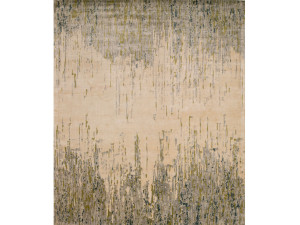 Шелковый прямоугольный ковер ручной работы