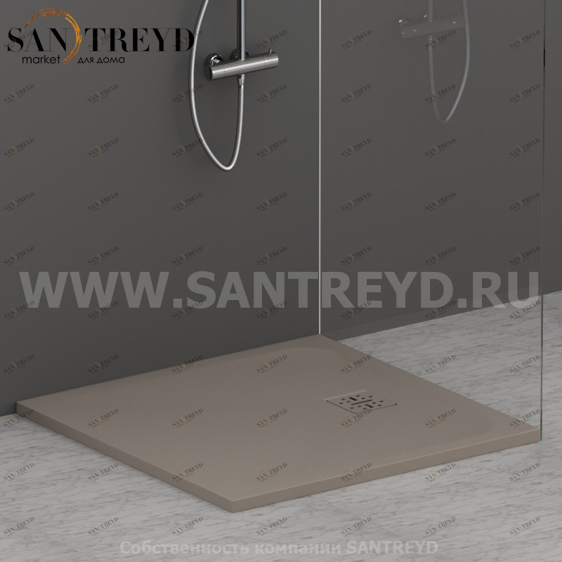 DP09090505 Душевой поддон 90x90 см цвет Кашемир Globo DOCCIAPIETRA Италия Ceramica Globo