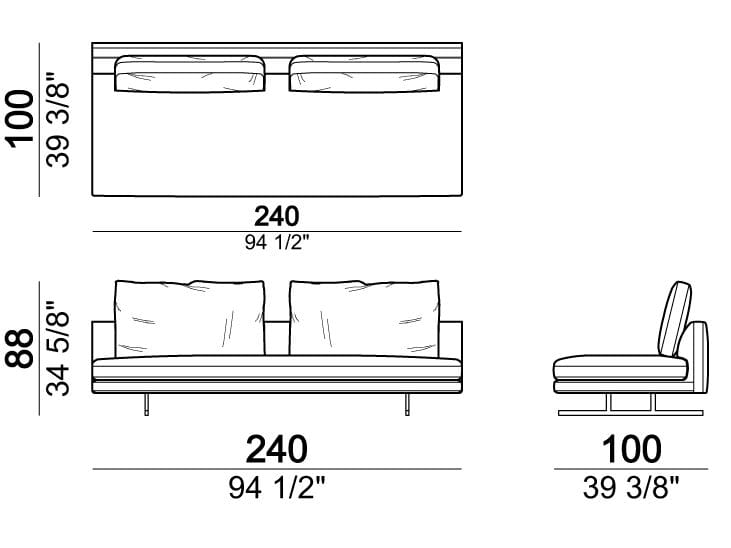 Тканевый диван с полуостровом Arketipo MOSS ARCH-00121787 - Вид №10