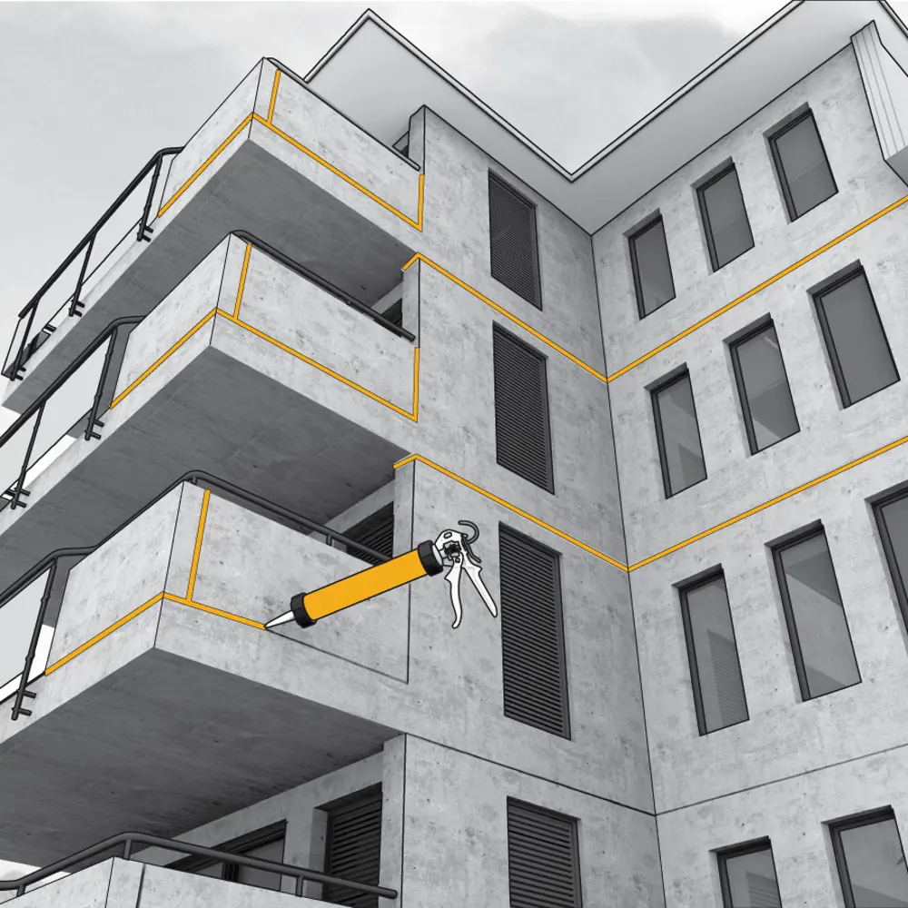 Герметик для всех типов швов Sika Sikaflex Construction 600 мл черный STLM-2072172 - Вид №3