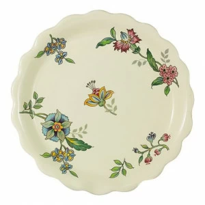 Тарелка керамическая белая с фиолетовым закусочная "Прованс" NUOVA CER ПРОВАНС 00-3946725 Белый;фиолетовый