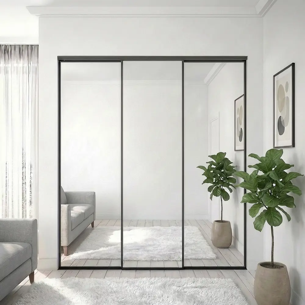 Дверь-купе KONSENSA 225.5x60.4 см с зеркалом профиль черный узкий STLM-2141925 - Вид №7