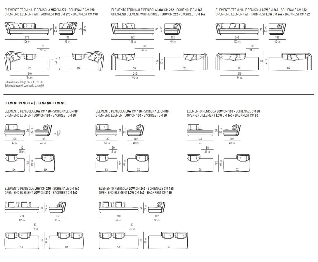 Ткань диван Minotti SEYMOUR ARCH-00040433 - Вид №14