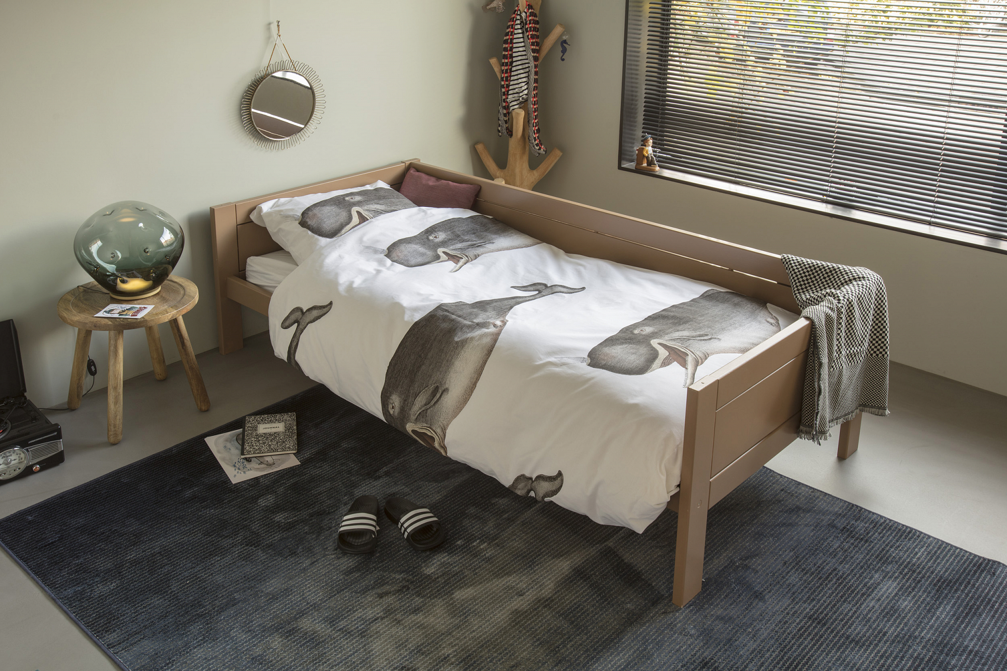 Детское постельное белье односпальное "Кит" 150х200 см SNURK  335432 Белый;серый  - Вид №1