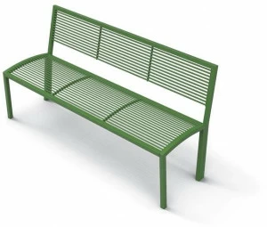 City Design Скамья из оцинкованной стали со спинкой Camilla Camilla - sm