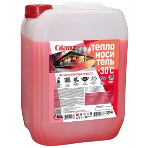 Теплоноситель Glanz Extra GL-406 -30°C 10 кг этиленгликоль