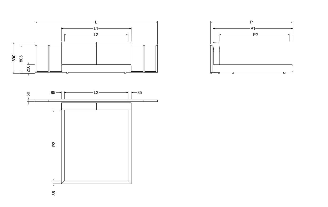 Двуспальная мягкая кровать Porro BYRON ARCH-00082643 - Вид №4