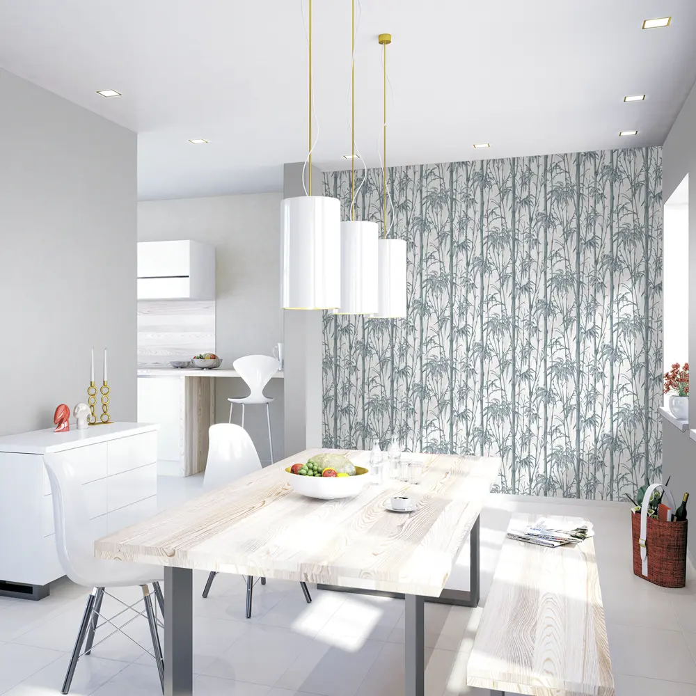 Обои флизелиновые Rasch Florent Бамбук серые 1.06 м м R819922 Florentine STLM-2058937 - Вид №3