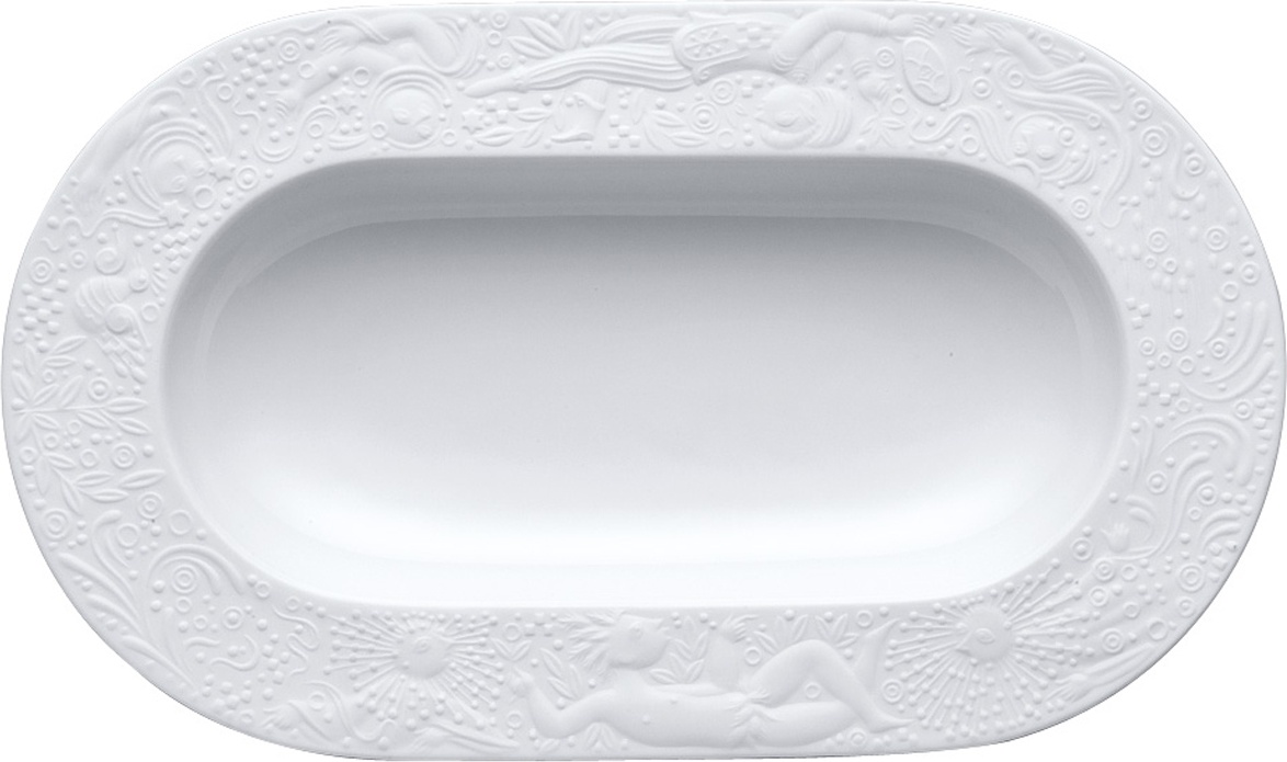 81014 Rosenthal Блюдо прямоугольное Rosenthal Волшебная флейта 24,5см, фарфор, белое Фарфор 
