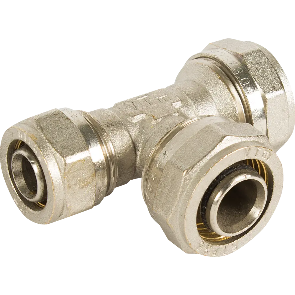 Тройник переходной Valtec 26x26x20 мм никелированная латунь VTM.331 STLM-2088288