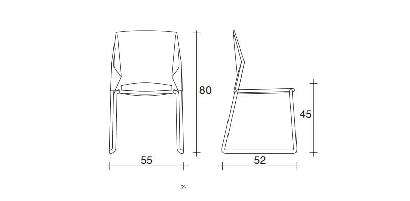 Штабелируемый стул из полипропилена TALIN Trek ARCH-00104145 - Вид №1