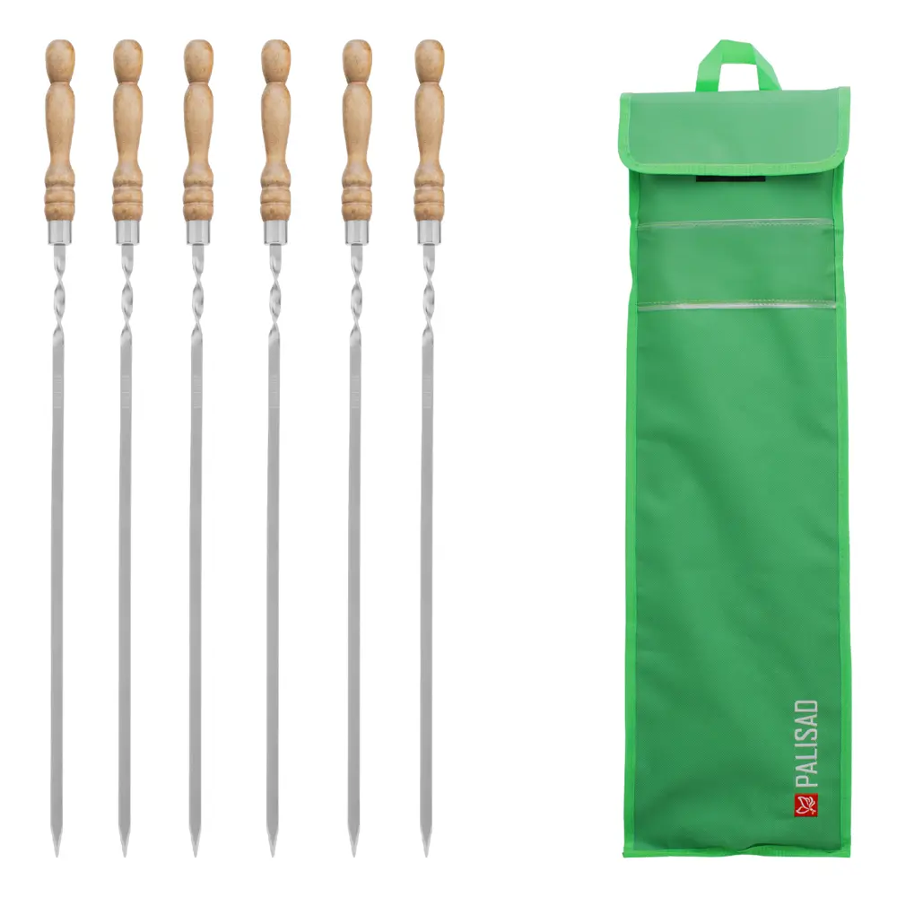 Шампуры Palisad 69753 сталь 65 см 6 шт STLM-2078211